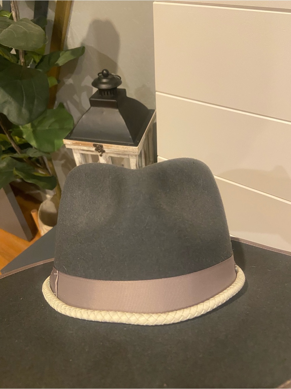 GIGI PIP Grey Satin-Lined Hat